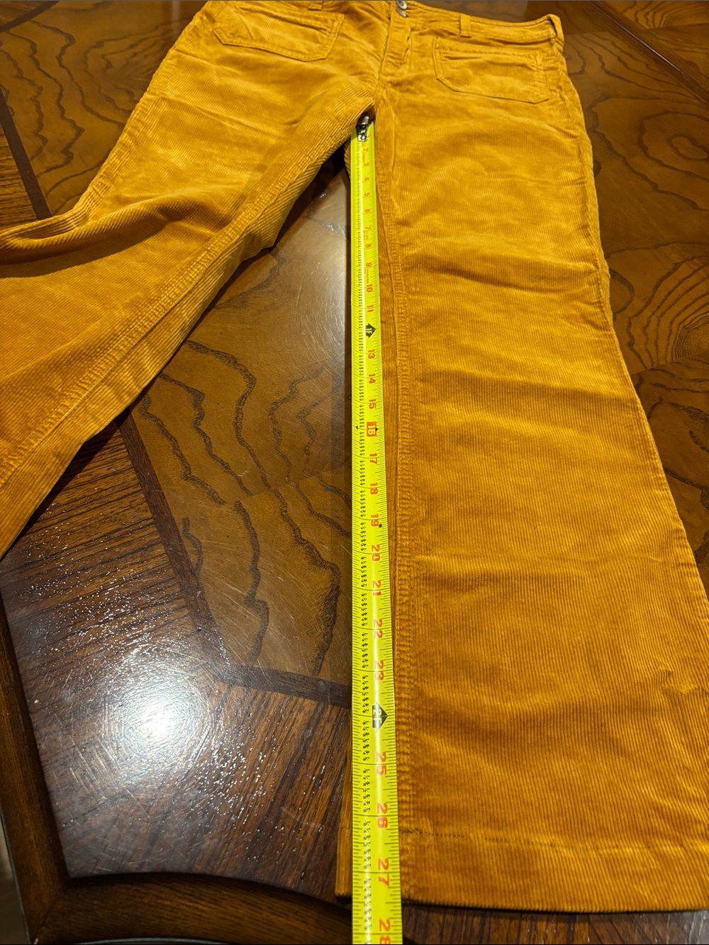 Pilcro Mustard Corduroy Boot Cut Pants - Picture 6 of 7